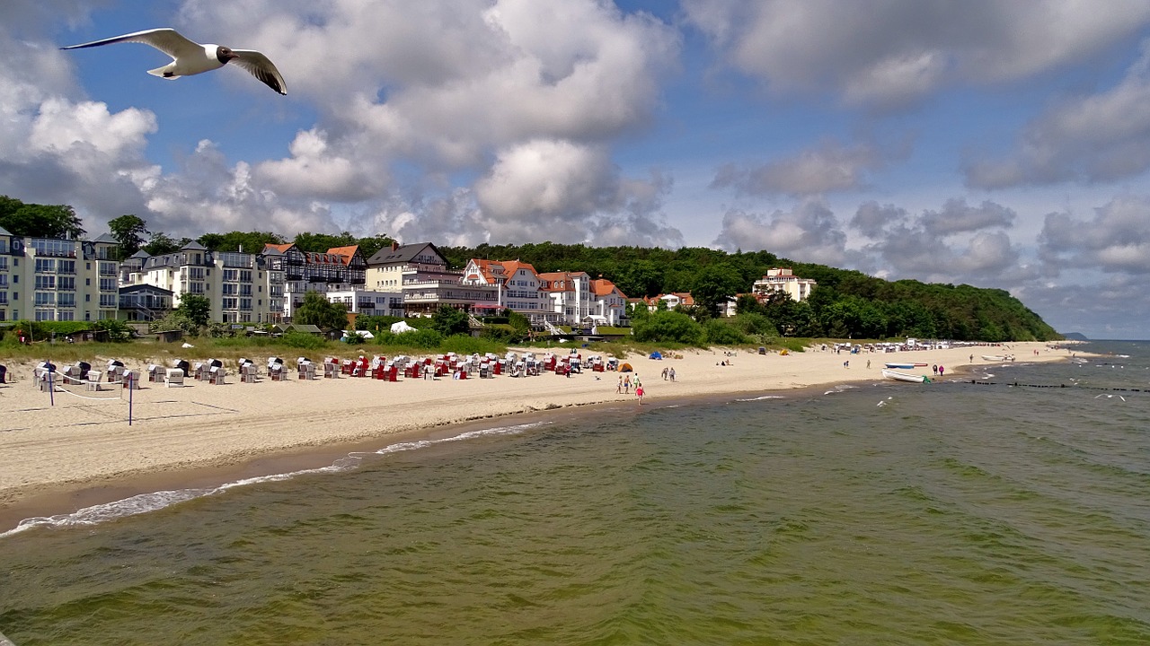 Usedom, Bansin, Dangus, Mėlynas, Debesys, Pajūrio Kurortas, Šventė, Nemokamos Nuotraukos,  Nemokama Licenzija