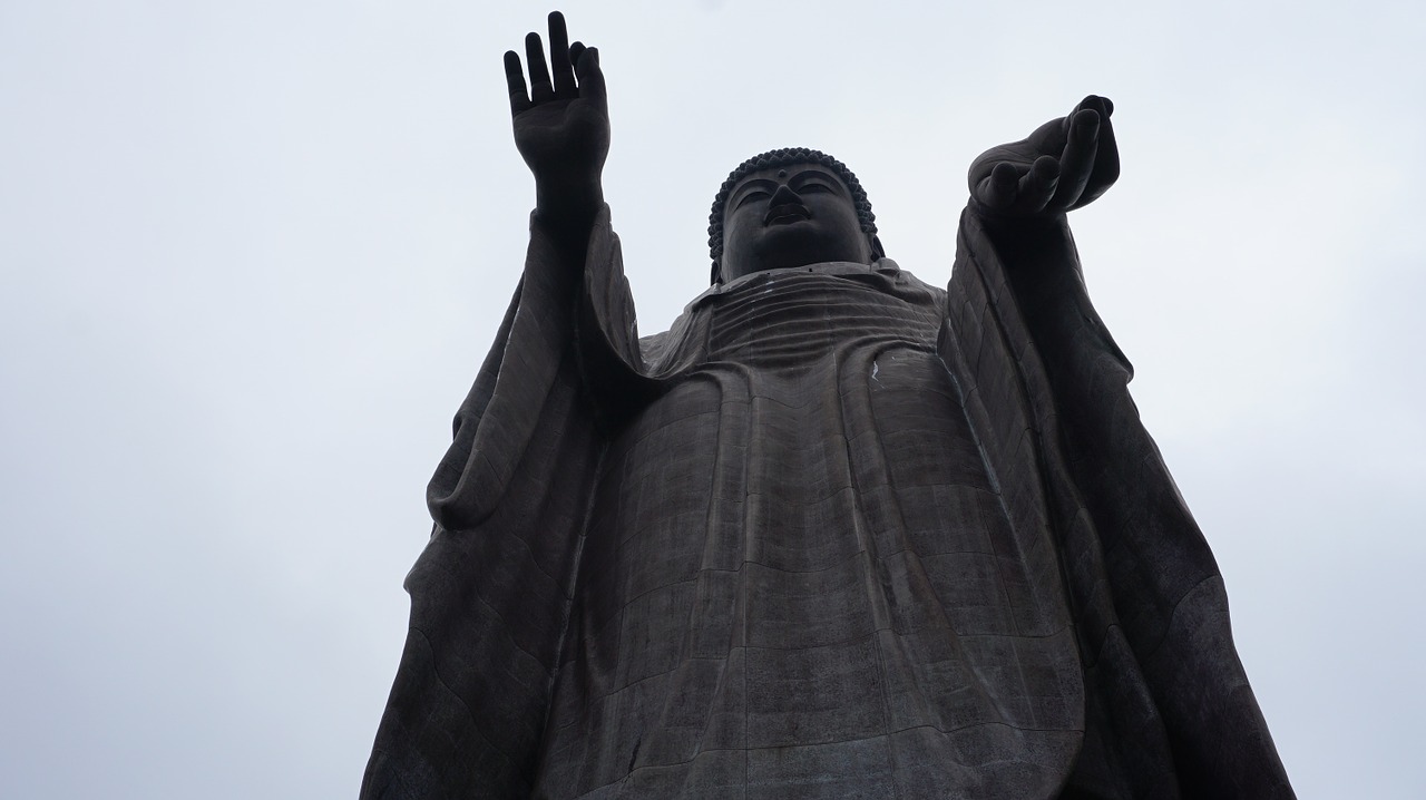 Ushiku Daibutsu, Budistų Vienuoliai Aminato Akys, Statula, Nyuh Shi Hotel Dai Bu Thasue, Budos Statula, Buda, Japonija, Šventas Dalykas, Adoracija, Budizmas