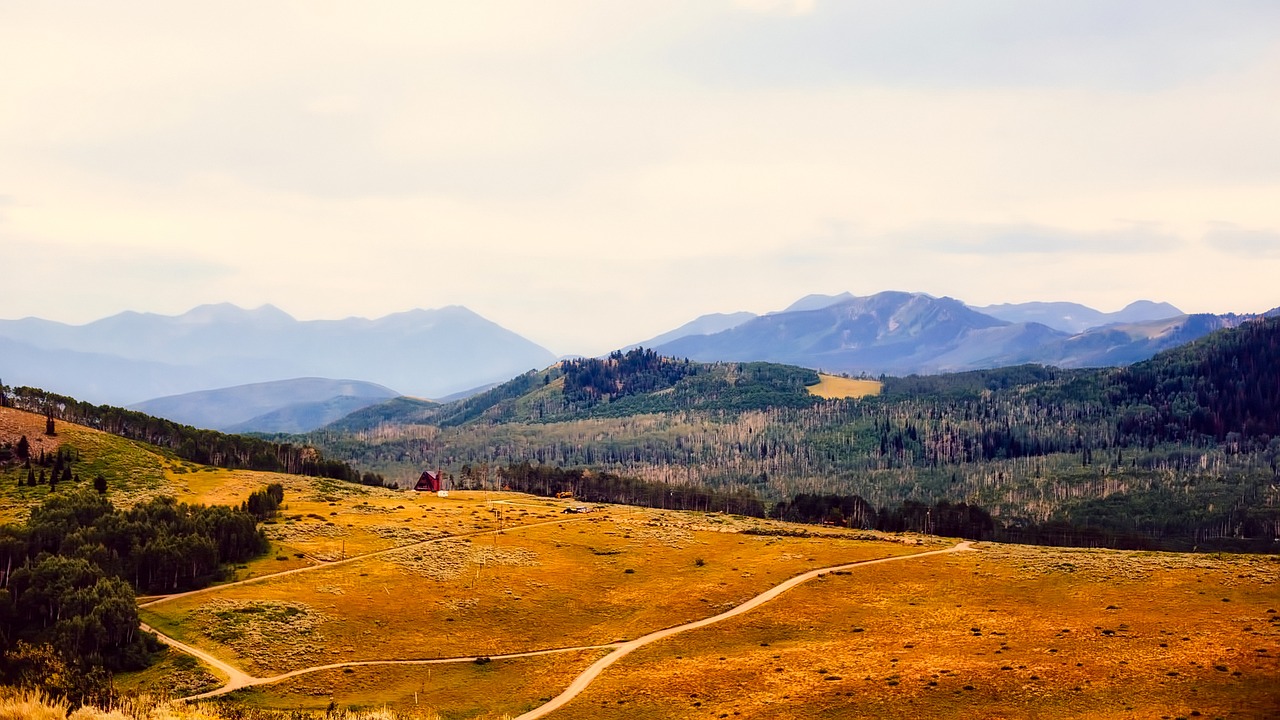 Utah, Kraštovaizdis, Kalnai, Panorama, Gamta, Lauke, Rūkas, Saulėtekis, Rytas, Kelias