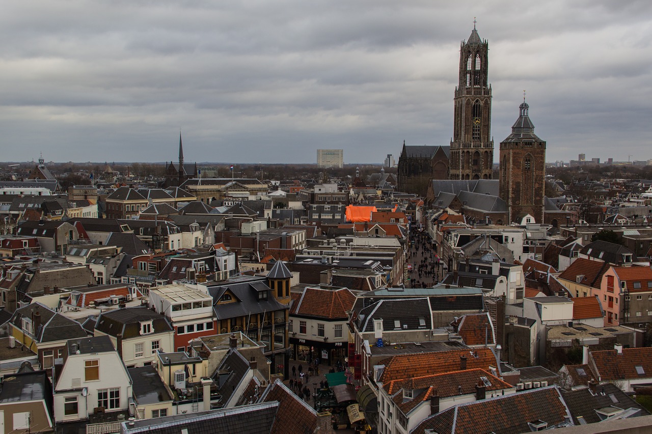Utrecht, Centras, Centrinis, Namai, Dom, Dom Bokštas, Architektūra, Nyderlandai, Bokštas, Nemokamos Nuotraukos