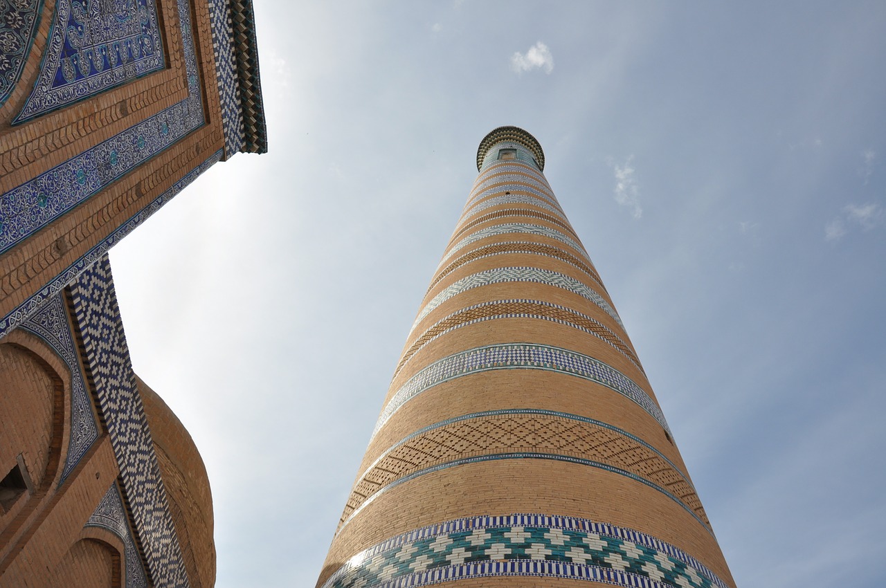 Uzbekistanas, Khiva, Minaretas, Nemokamos Nuotraukos,  Nemokama Licenzija