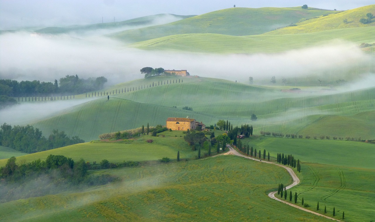 Val Dorcia,  Toskana,  Italija, Nemokamos Nuotraukos,  Nemokama Licenzija