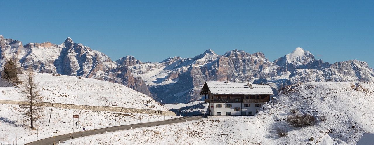 Val Gardena Jungas, South Tyrol, Dolomitai, Kalnai, Žiema, Pasai, Alpių Panorama, Alpinizmas, Alpių, Italy