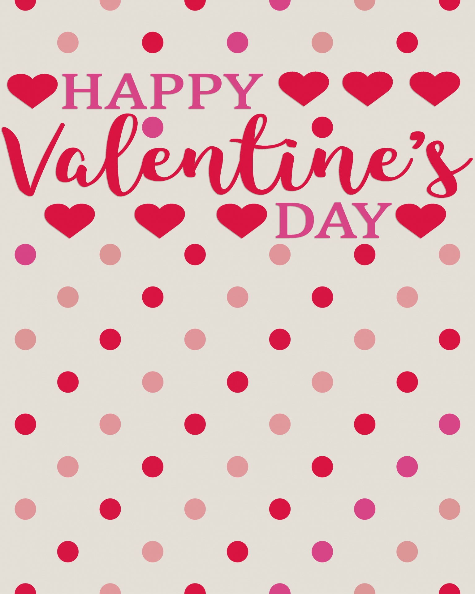 Valentine,  Valentino,  Kortelė,  Diena,  Širdis,  Polka & Nbsp,  Taškų,  Dėmės,  Rožinis,  Raudona