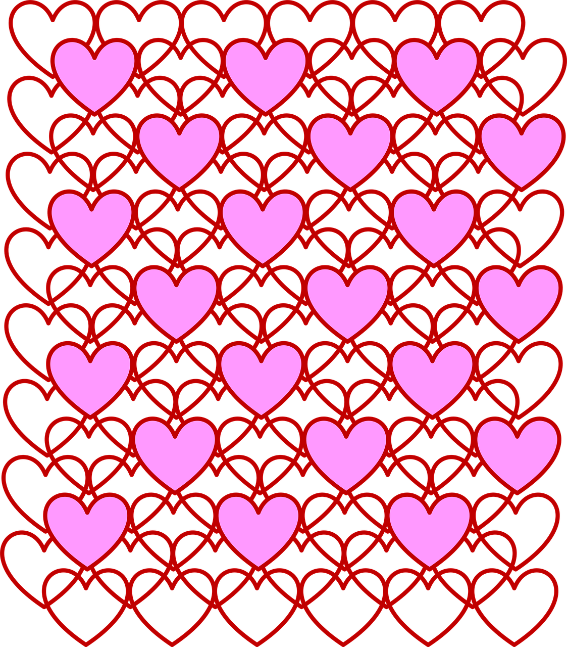 Valentino Diena, Valentine, Širdis, Meilė, Kontūrai, Sluoksniai, Perdanga, Raudona, Rožinis, Mylėtojas