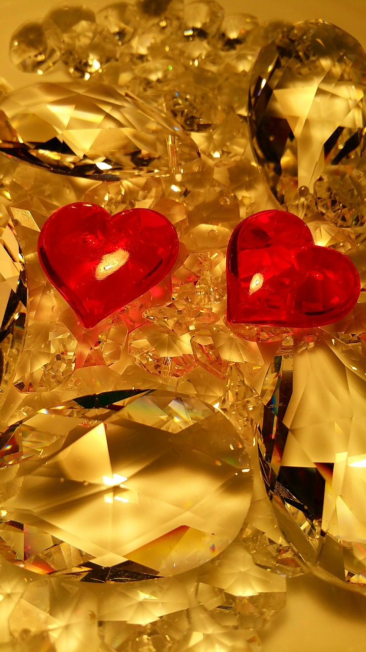 Valentino Diena, Meilė, Krištolo Stiklas, Širdis, Apdaila, Stiklas, Kristalas, Fonas, Sėkmė, Nemokamos Nuotraukos