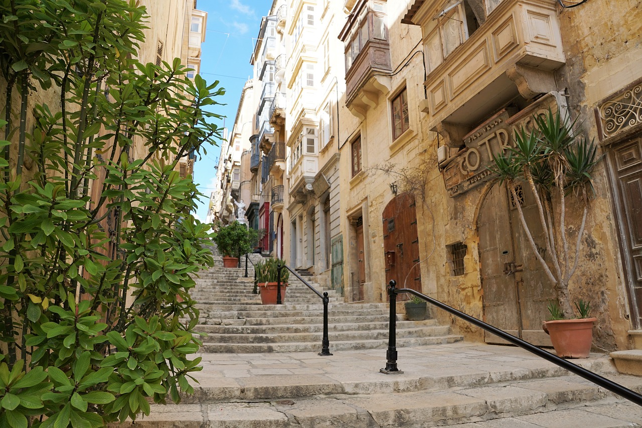 Valeta, Malta, Kelias, Namai, Miestas, Centras Vėliau, Viduržemio Jūros, Sala, Šventė, Alėja