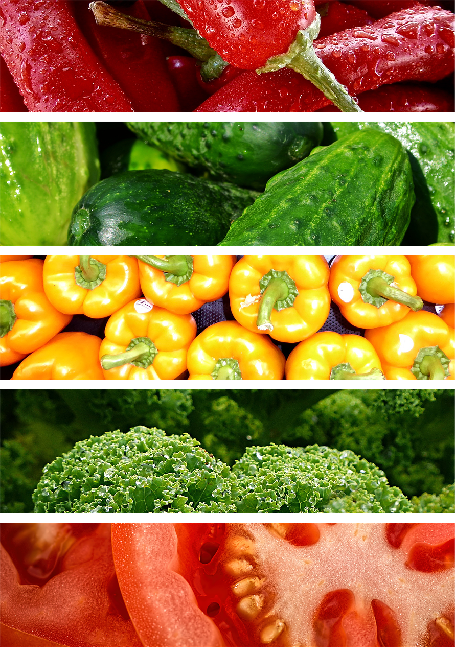Daržovės, Daržovių, Vitaminai, Paprika, Agurkas, Salotos, Pomidoras, Valgymas, Turtingumas, Paprika