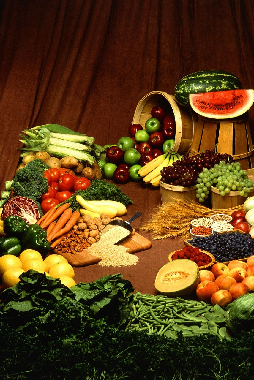 Daržovės, Vaisiai, Pomidoras, Pipirai, Kopūstai, Paprika, Valgyklos, Salotos, Citrina, Bananas