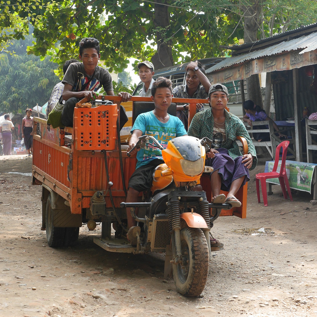 Transporto Priemonė, Mianmaras, Burma, Berniukas, Transportas, Autotransportas, Nemokamos Nuotraukos,  Nemokama Licenzija