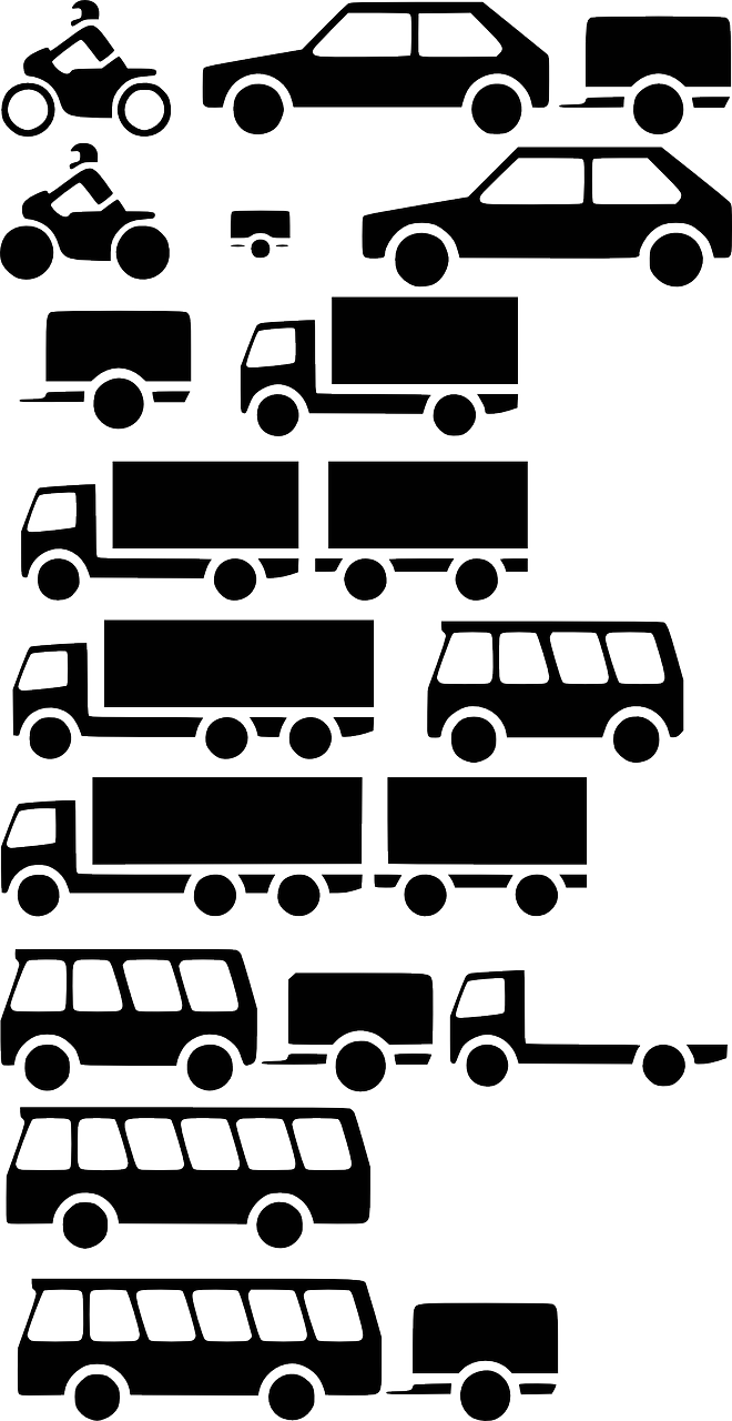 Transporto Priemonės, Sunkvežimis, Automobilis, Autobusas, Priekaba, Eismas, Nemokama Vektorinė Grafika, Nemokamos Nuotraukos,  Nemokama Licenzija