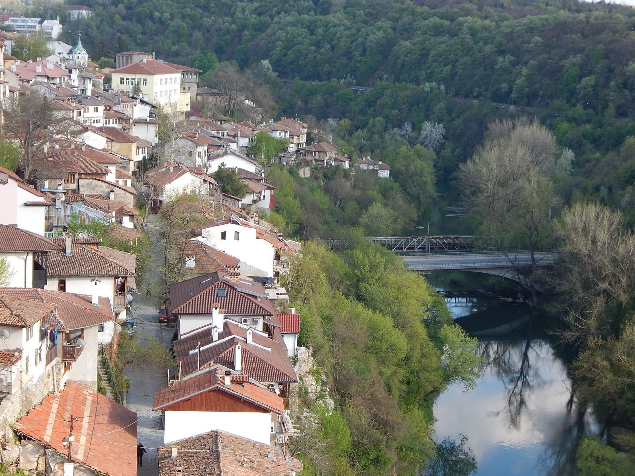 Veliko Tarnovo, Vaizdas, Pastatai, Veliko, Tarnovo, Bulgarija, Miestas, Miestas, Kraštovaizdis, Peizažas