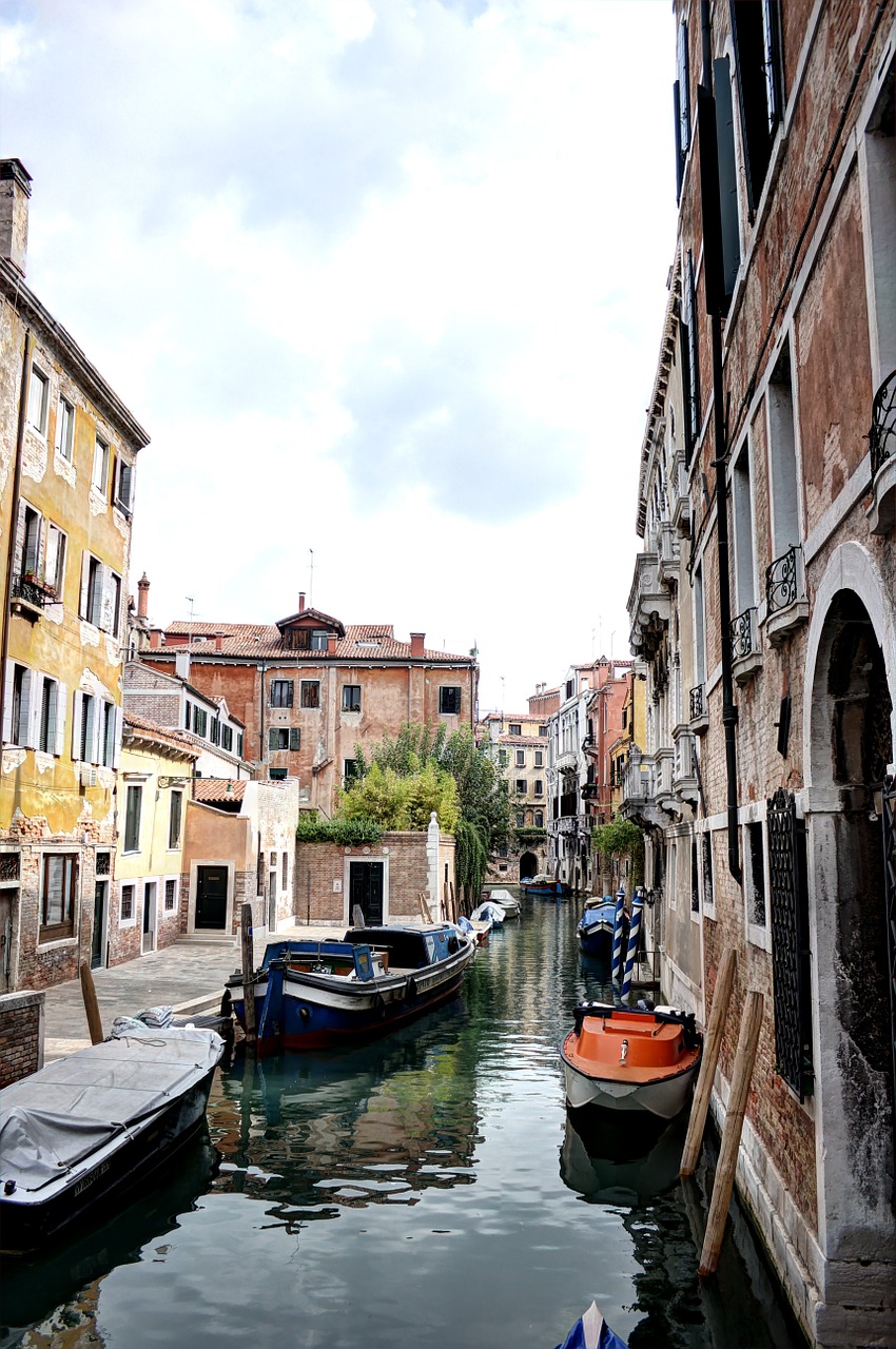 Venecija, Italy, Kanalas, Valtys, Architektūra, Panorama, Miestas, Miesto Panorama, Pastatas, Vaizdas