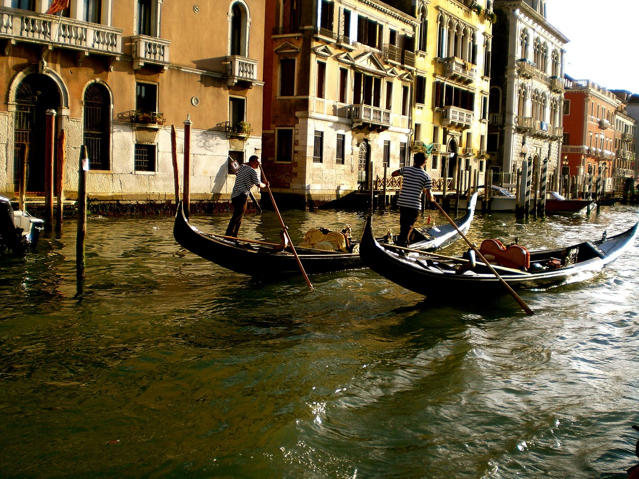 Venecija, Kanalas, Valtys, Italy, Vanduo, Romantiškas, Kanalo Grande, Vandens Keliai, Gondolos, Venecijos Gondola