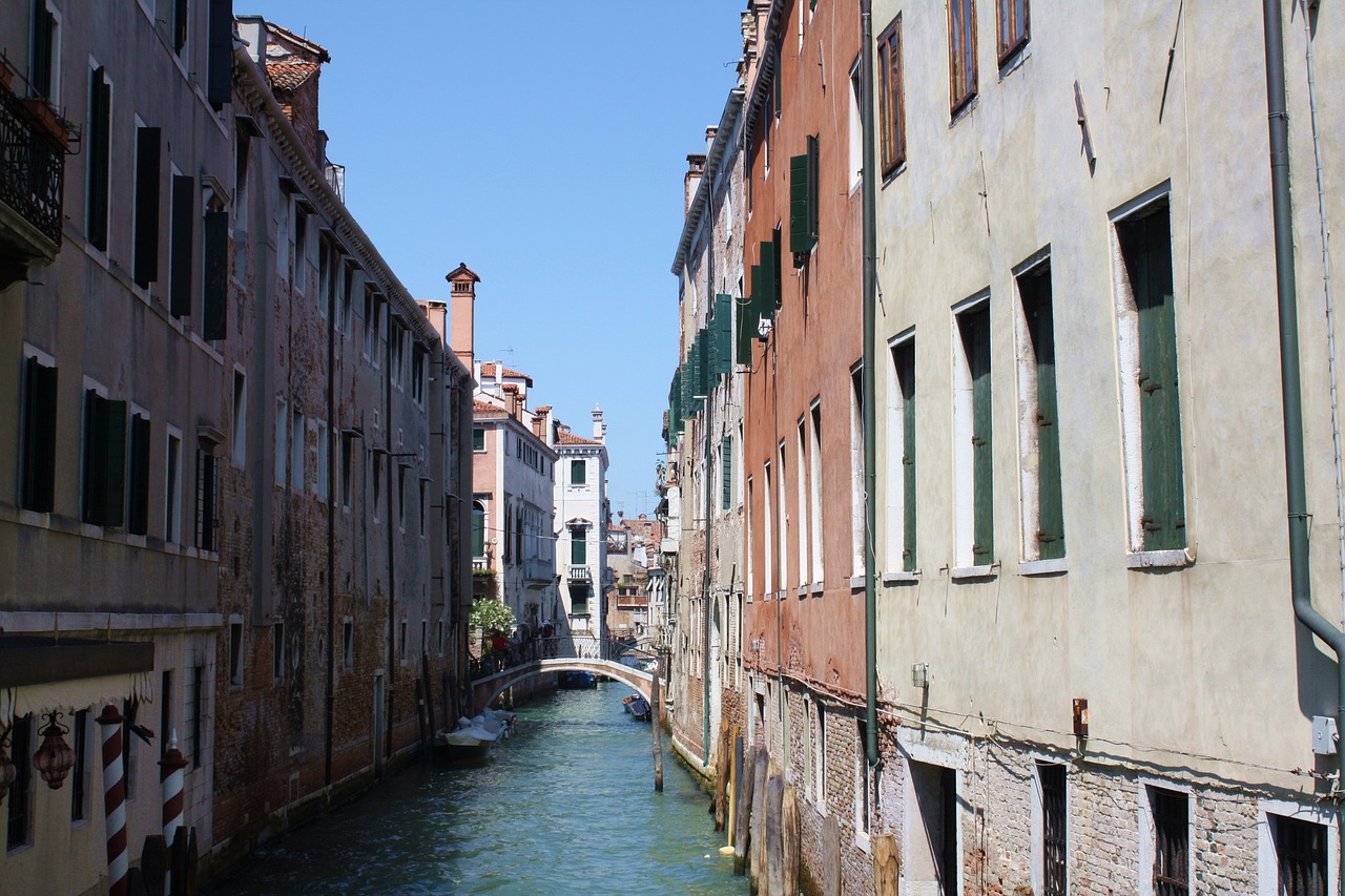 Venecija, Kanalas, Architektūra, Italy, Seni Namai, Paminklas, Namai, Vanduo, Tiltas, Miesto Namai