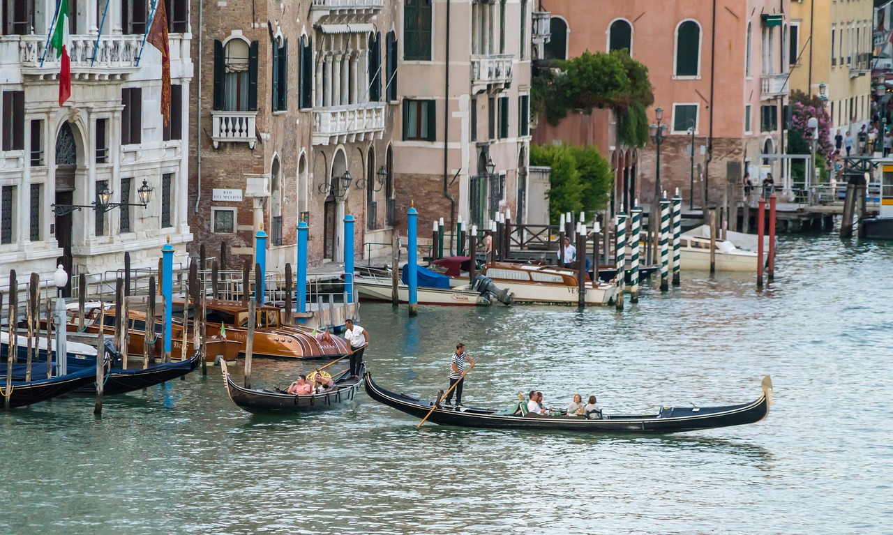 Venecija, Italy, Gondola, Didysis Kanalas, Europa, Vanduo, Ispanų, Turizmas, Venetian, Architektūra