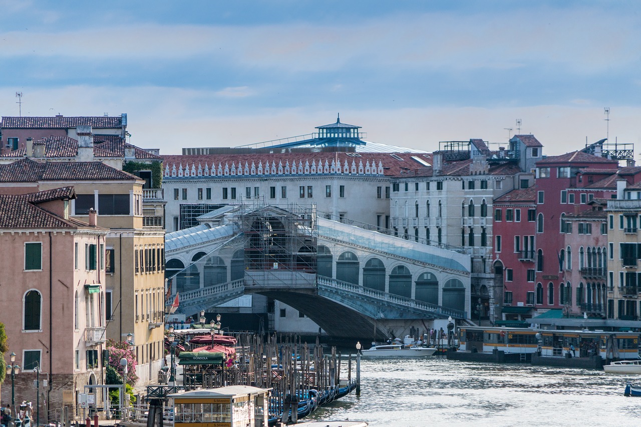Venecija, Italy, Rialto Tiltas, Didysis Kanalas, Europa, Kelionė, Vanduo, Gondola, Turizmas, Venetian