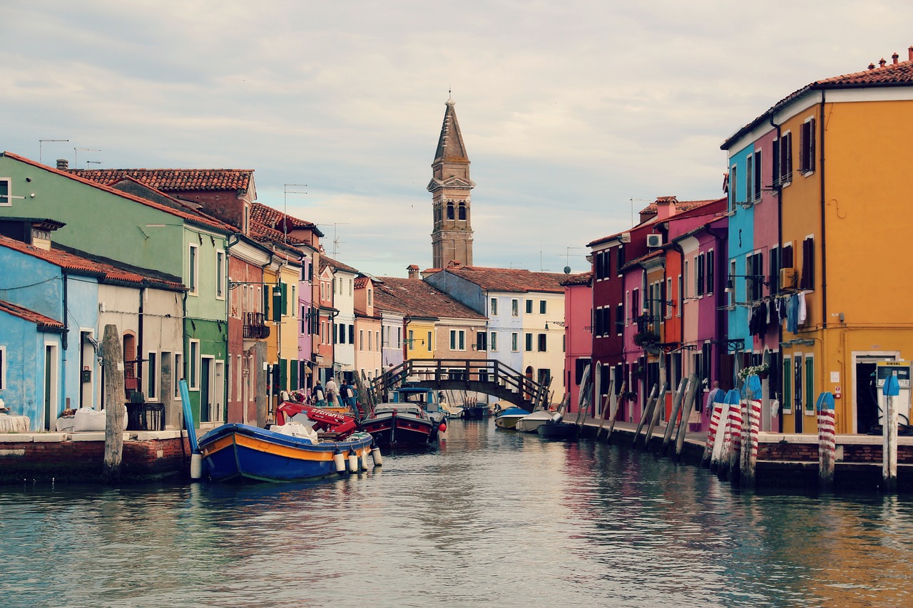 Venecija, Italy, Burano, Spalvos, Kanalas, Nemokamos Nuotraukos,  Nemokama Licenzija