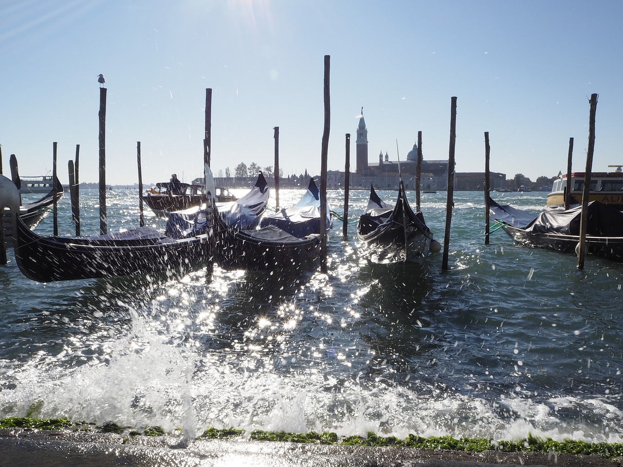 Venecija, Gondolos, Italy, Kanalas, Vanduo, Venezija, Romantiškas, Gondolieris, Lagūnas, Canale Grande