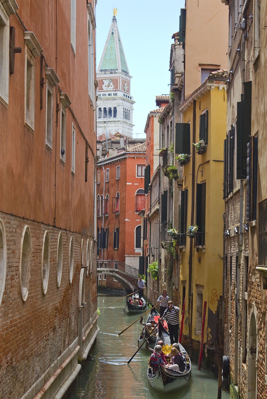 Venecija, Italy, Venezija, Vasara, Šventė, Gondola, Kanalas, Vanduo, Tiltas, Nemokamos Nuotraukos