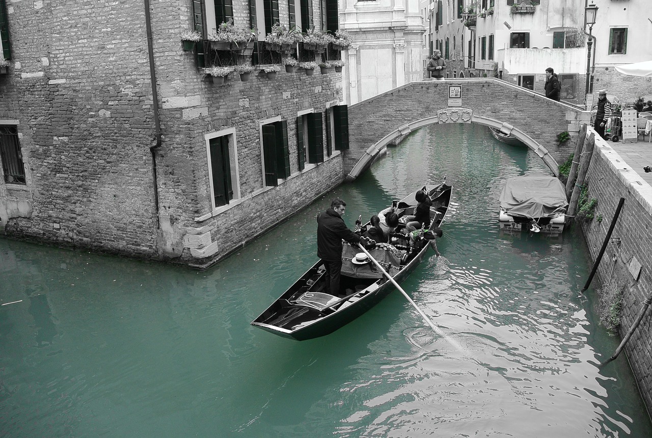 Venecija, Klimatas, Turizmas, Gondola, Tvarumas, Lagūnas, Miestas, Italy, Žalias, Boot