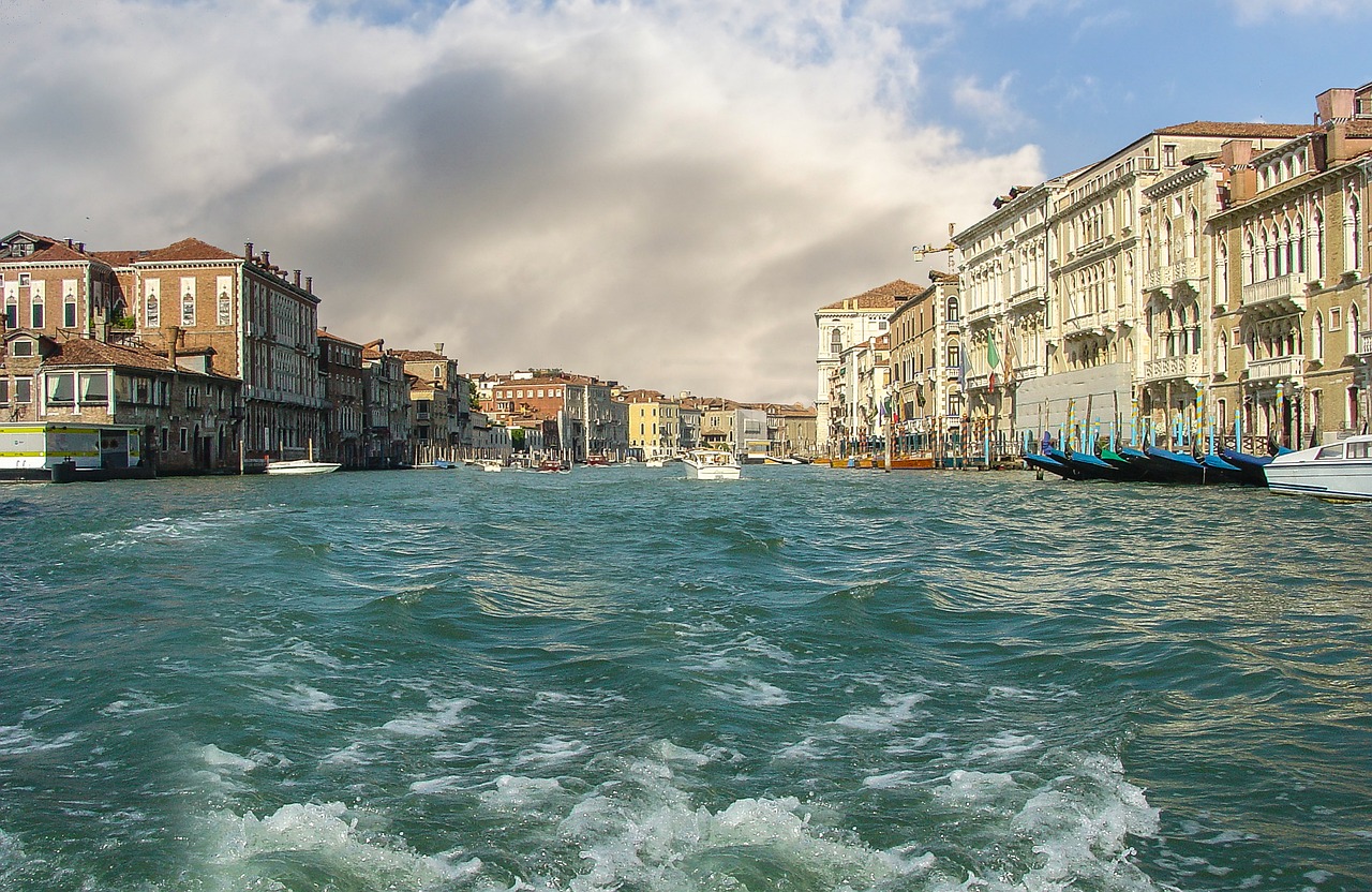 Venecija, Valtis, Važiuoti, Venezija, Kanalas, Grand, Pastatai, Venetian, Gondola, Italy