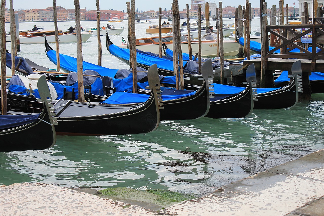 Venecija, Gondola, Italy, Gondolos, Jūra, Kanalas, Architektūra, Gondoliers, Juoda, Vanduo