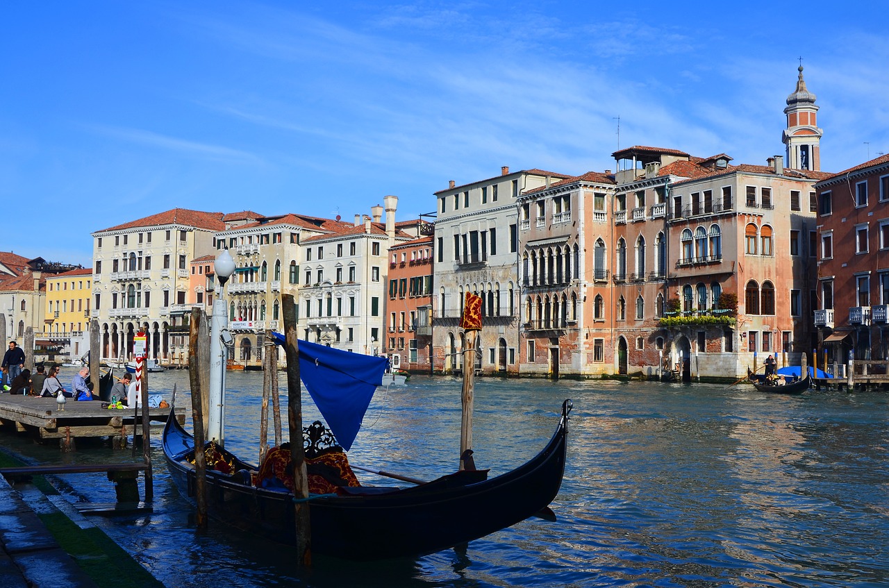 Venecija, Italy, Gatvės Vaizdas, Pastatai, Ispanų, Architektūra, Miestas, Paminklas, Centro, Gondola