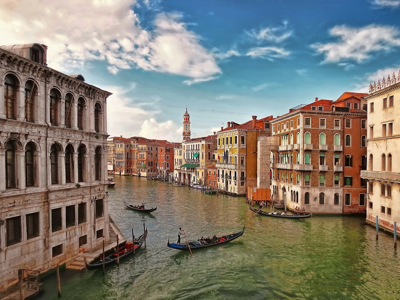 Venecija, Italy, Kanalas, Pastatai, Miestas, Saulėlydis, Piazza San Marco, Vanduo, Venetia, Kelionė