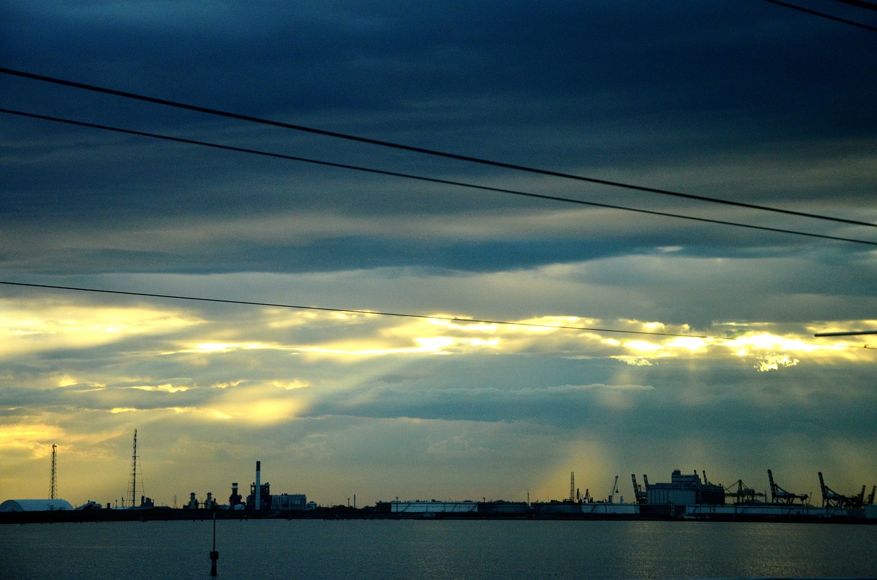 Venecija,  Mestre,  Mėlyna,  Kabeliai,  Geltona,  Kraštovaizdis,  Skyline, Nemokamos Nuotraukos,  Nemokama Licenzija