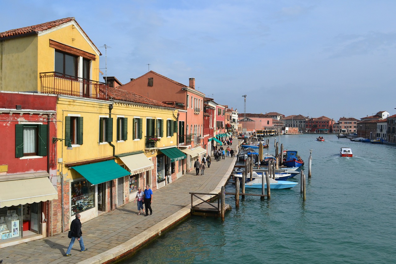 Venecija, Murano Sala, Italy, Murano, Valtis, Valtys, Prieplauka, Stulpai, Uostas, Kanalas