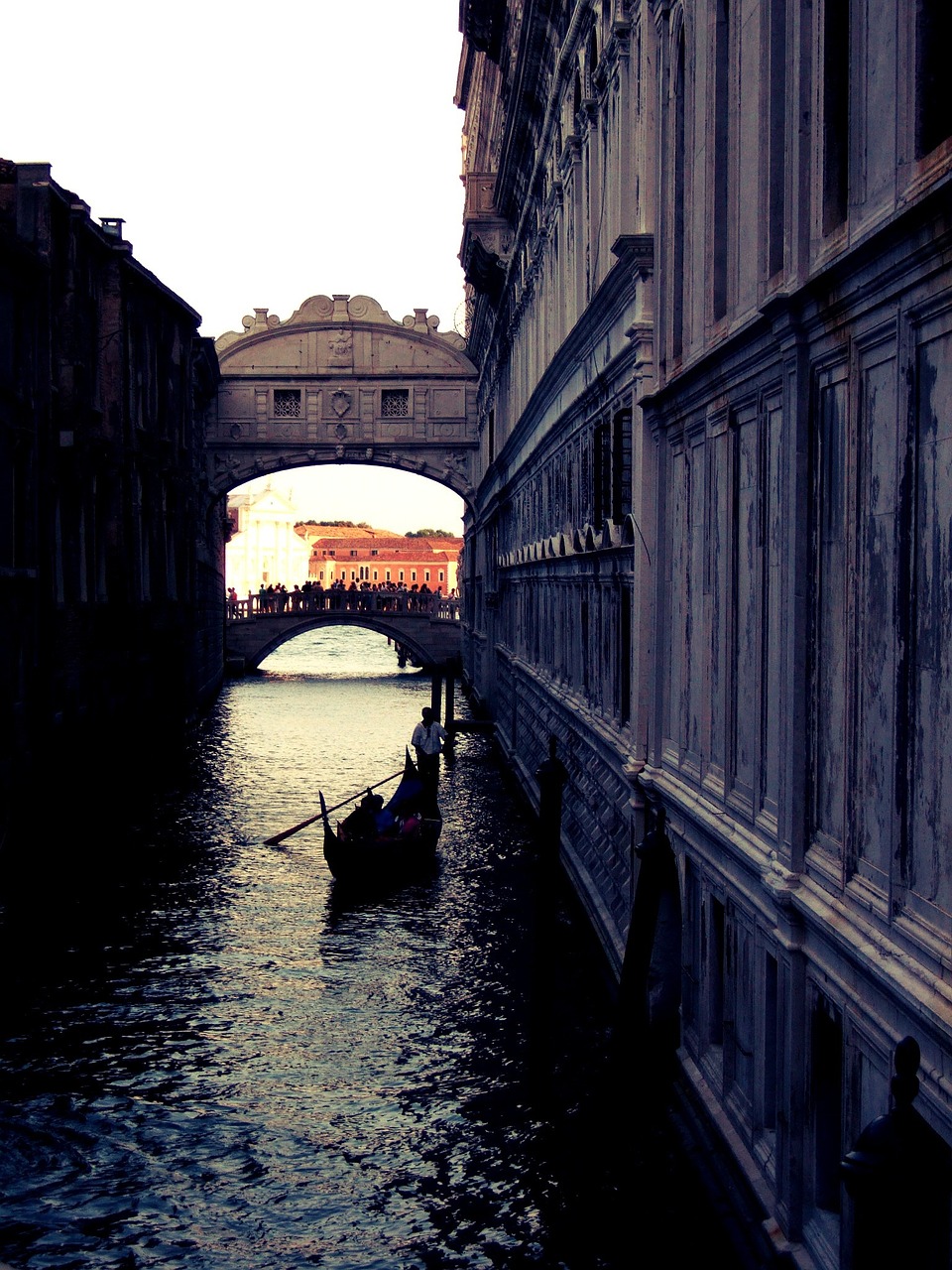 Venecija, Italy, Gondola, Valtis, Riesas, Irklavimas, Žmonės, Tiltas, Architektūra, Pastatai