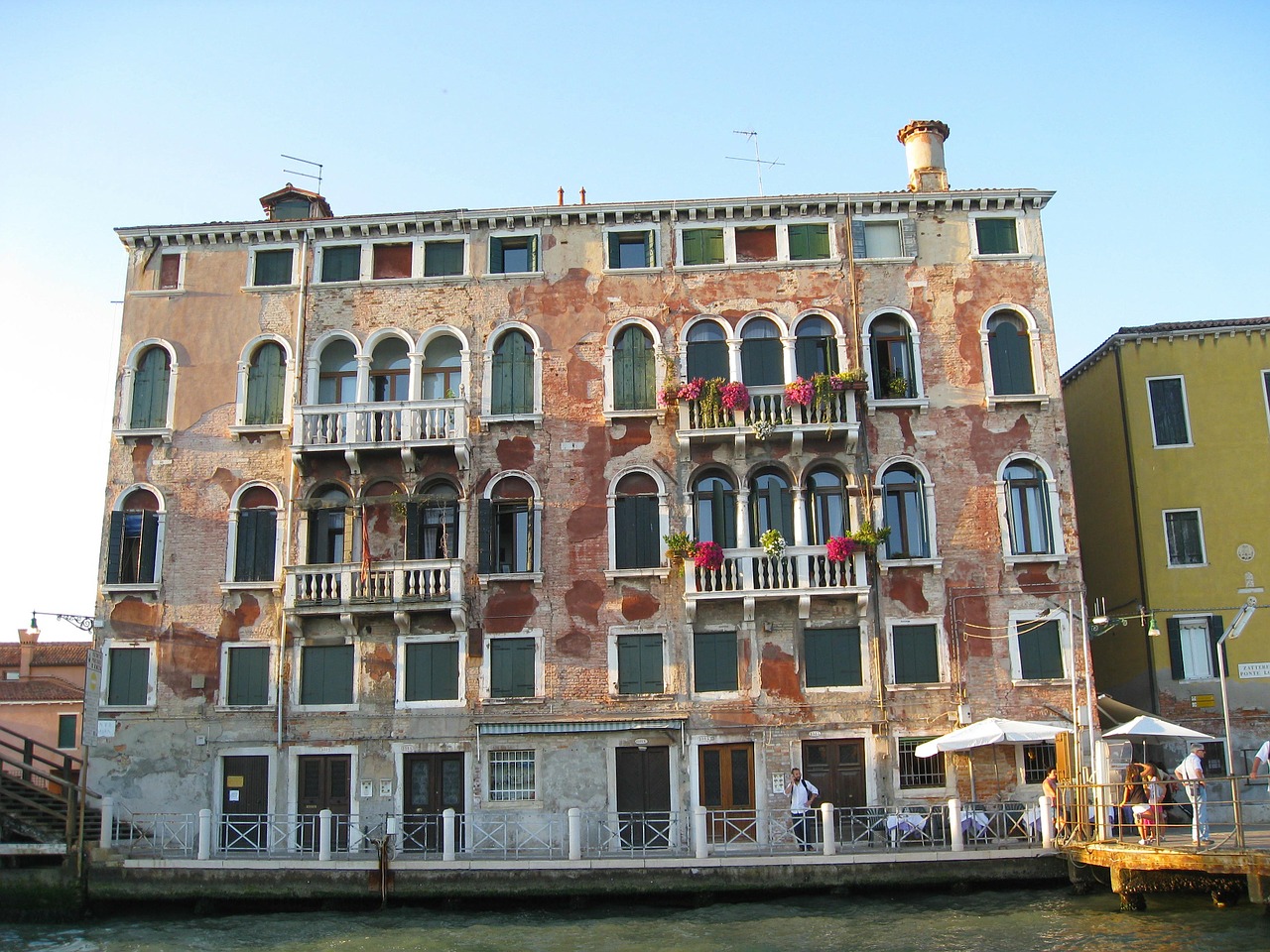 Venecija, Italy, Dangus, Debesys, Miesto, Gėlės, Pastatas, Architektūra, Kanalas, Vanduo