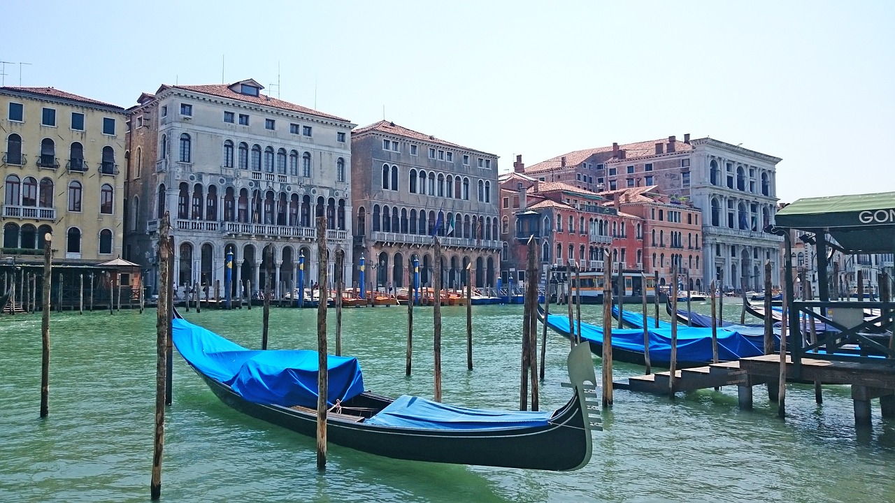 Venecija, Italy, Vandens Kelias, Grand, Kanalas, Architektūra, Valtis, Pastatas, Miesto Panorama, Pritraukimas