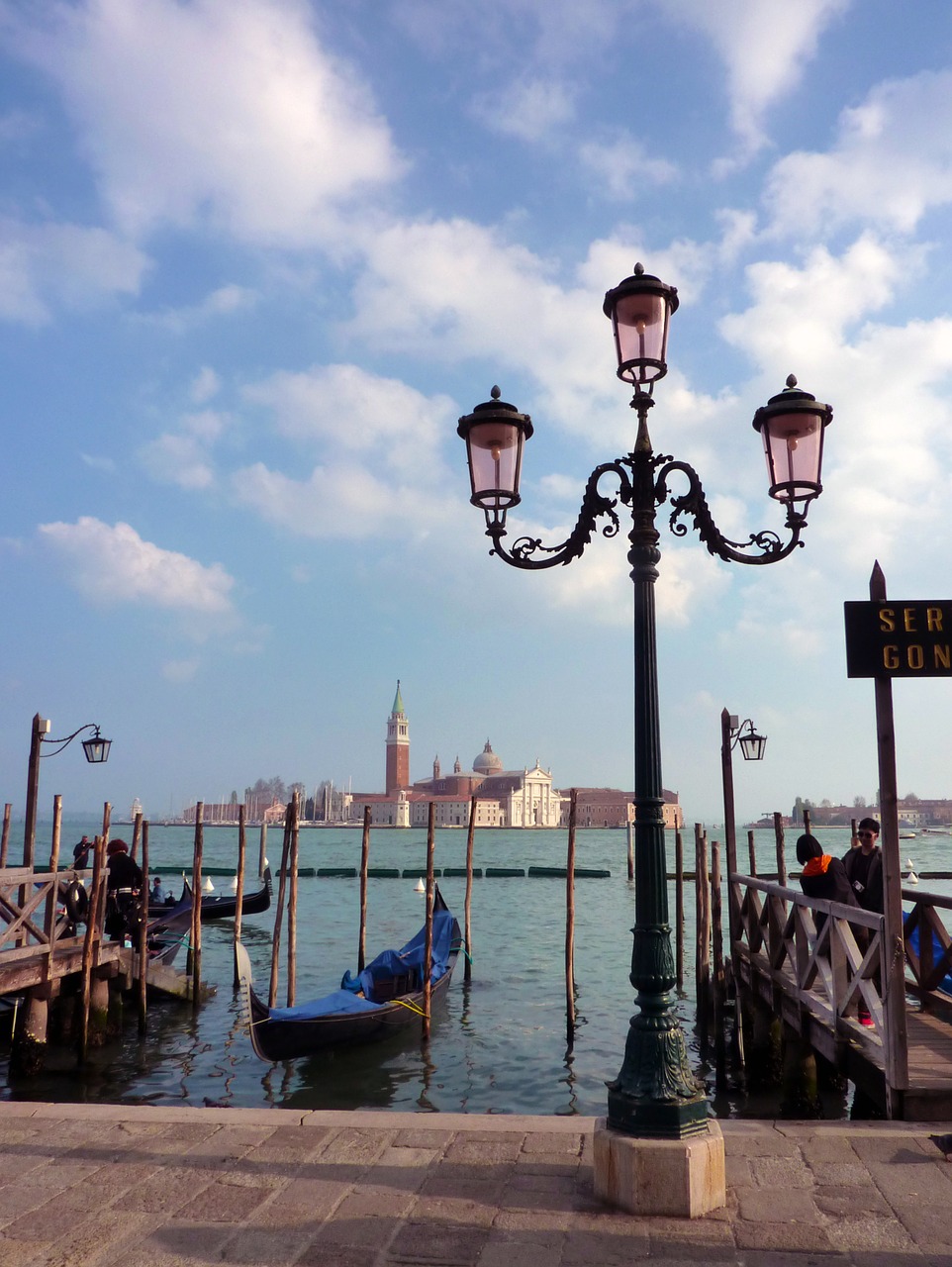 Venecija, Venezija, Serenissima, Italy, Gondola, St Ženklo Aikštė, Žibintas, Valtys, Gondolieris, Nemokamos Nuotraukos