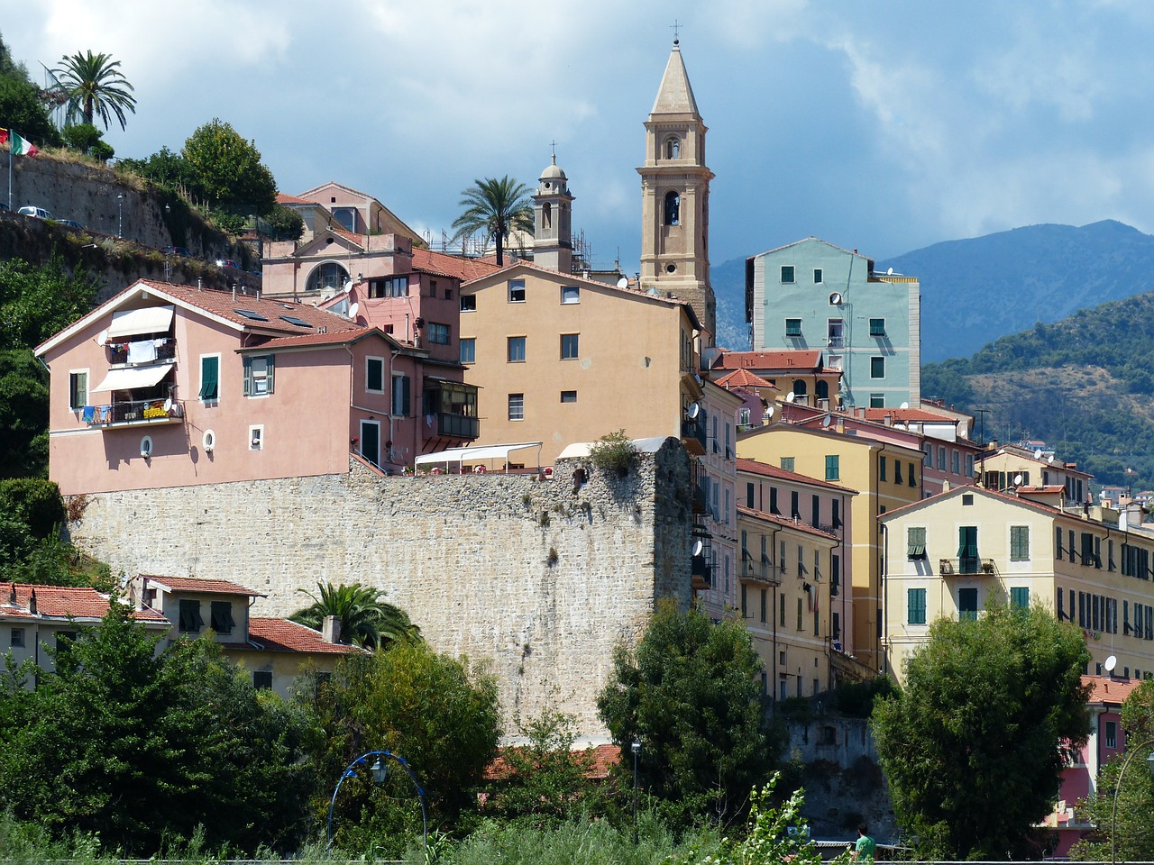 Ventimiglia, Senamiestis, Stogai, Namai, Miestas, Šiaurės Italija, Imperijos Provincija, Imperija, Ligurija, Riviera