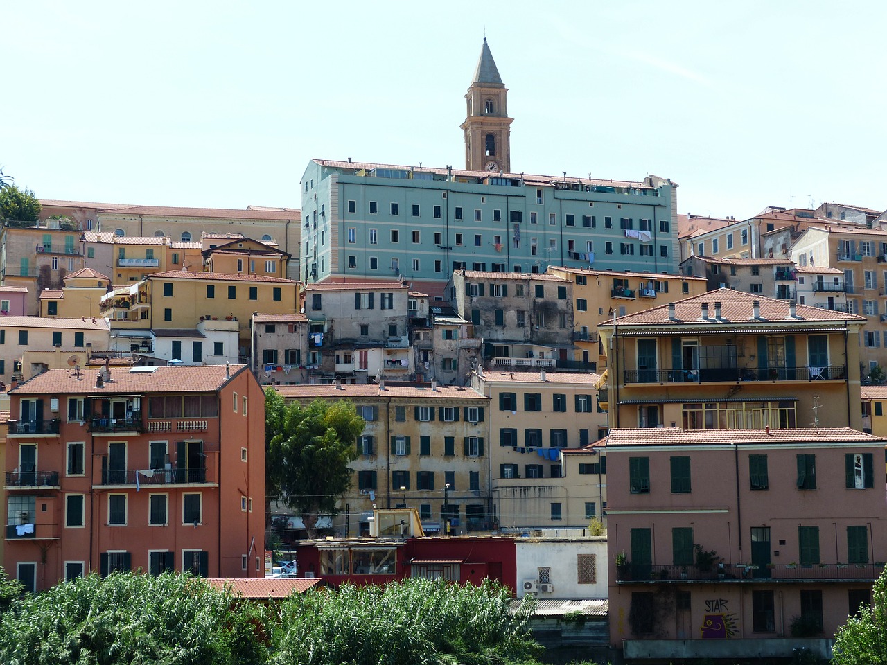 Ventimiglia, Senamiestis, Stogai, Namai, Miestas, Šiaurės Italija, Imperijos Provincija, Imperija, Ligurija, Riviera