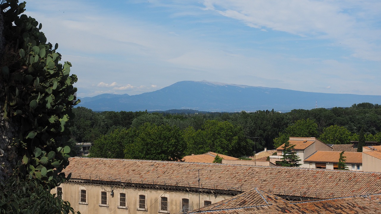 Ventoux, Kalnas, Provence, Numatymas, Tolimas Vaizdas, Avignon, Stogai, Namai, Nemokamos Nuotraukos,  Nemokama Licenzija