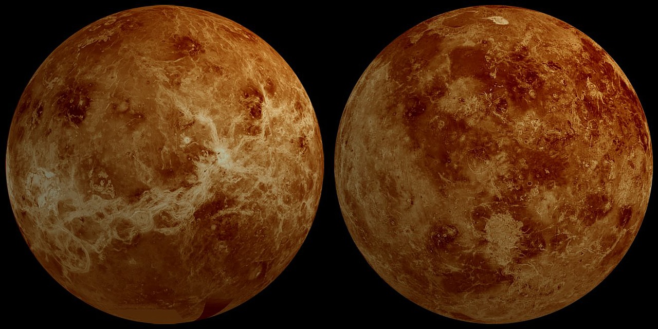 Venus, Planeta, Pusrutulis, Priekinė Pusė, Atgal, Erdvė, Saulės Sistema, Nemokamos Nuotraukos,  Nemokama Licenzija