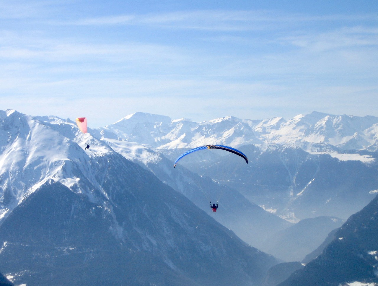 Verbier, Hangglider, Sniegas, Nemokamos Nuotraukos,  Nemokama Licenzija