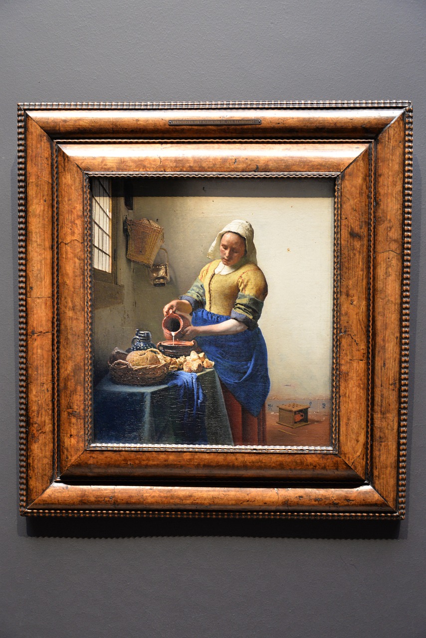 Vermeer,  Pieno,  Dažymas,  Šviesa,  Auksinis Amžius,  Holland,  Šviesos Meistrai,  Rijksmuseum, Nemokamos Nuotraukos,  Nemokama Licenzija