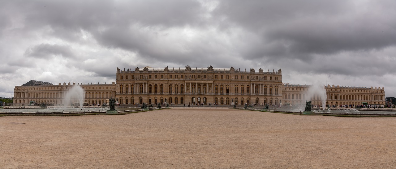 Versalio Rūmai, Panorama, France, Rūmai, Architektūra, Orientyras, Versailles, Paris, Karališkasis, Panoraminis