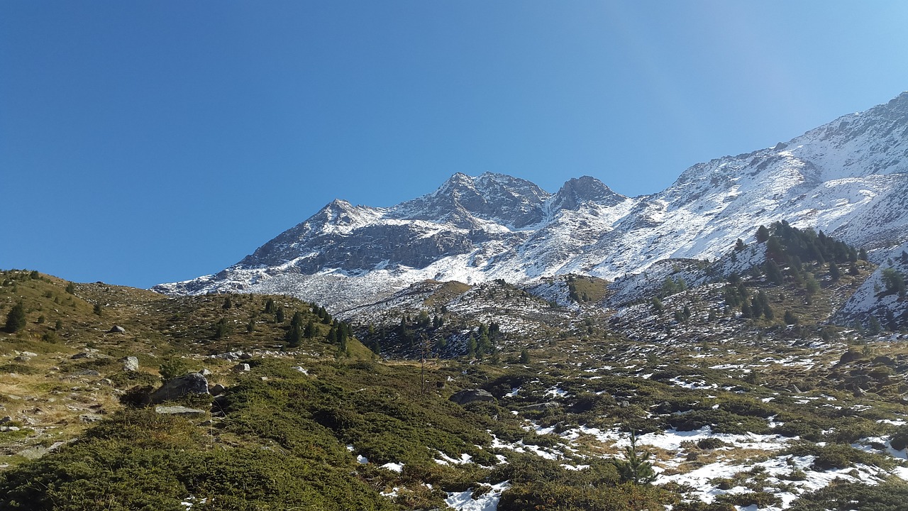 Vertainspitze, South Tyrol, Alpių, Gebrige, Kalnai, Val Venosta, Ortlergruppe, Aukščiausiojo Lygio Susitikimas, Snieguotas, Žiemą
