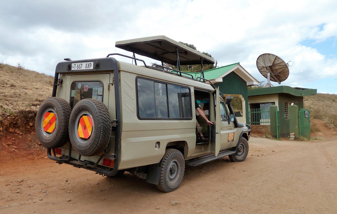 Vevoer, Jeep, Safari, Sunkvežimis, Atsarginė Padanga, Tvirtai, Kietas, Laukinės Gamtos Stebėjimas, Transportas, Tanzanija