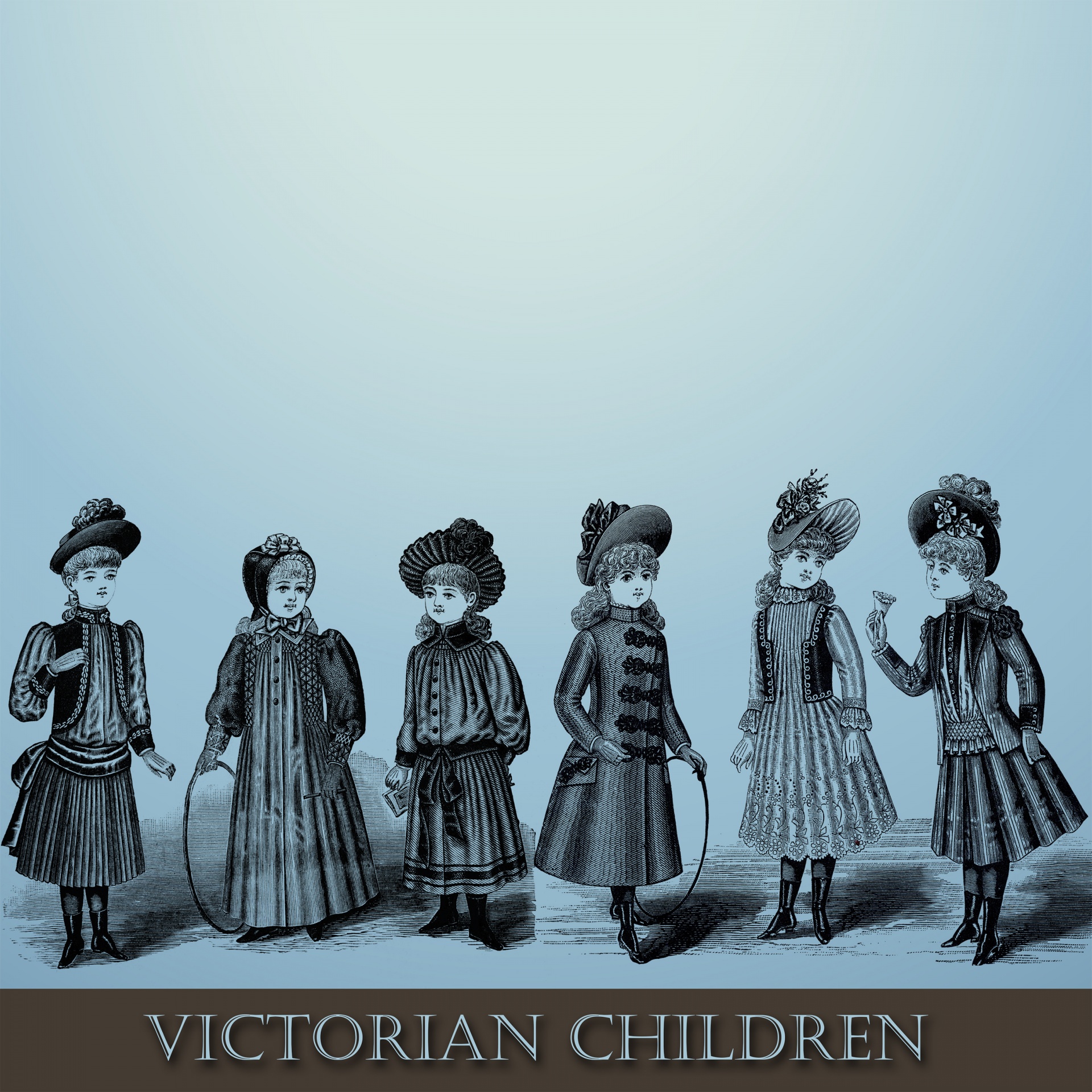 Vaikai,  Vintage & Nbsp,  Victorian,  Iliustracija,  Mergaitė,  Mergaitės,  Mažai,  Vaikai,  Kostiumai,  Drabužiai