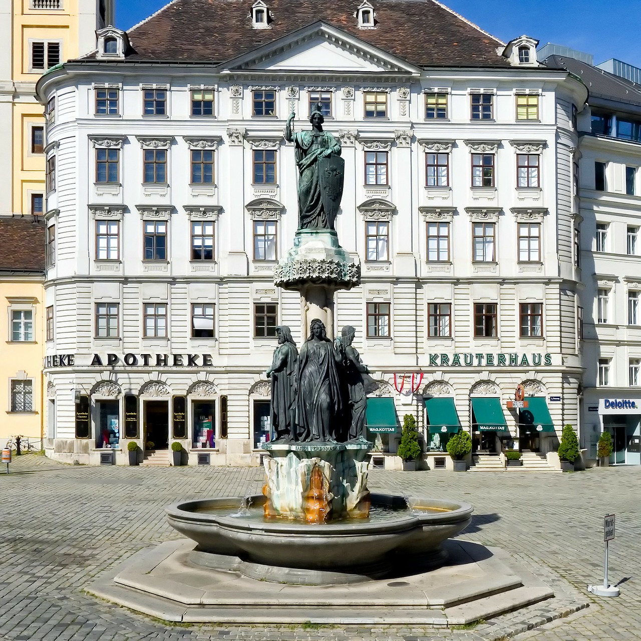 Vienna, Austria, Statula, Skulptūra, Pastatai, Architektūra, Fontanas, Plaza, Lauke, Miestas