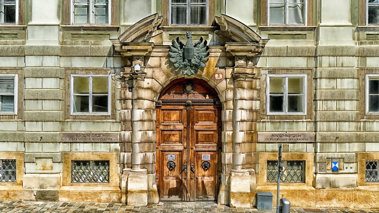 Vienna, Austria, Pastatas, Durys, Durų, Mediena, Medinis, Hdr, Architektūra, Įėjimas