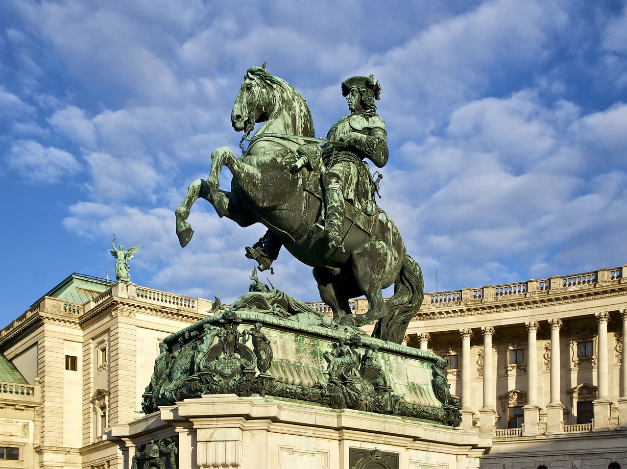 Vienna, Austria, Statula, Skulptūra, Paminklas, Prince Eugene Of Savoy, Meno, Pastatai, Architektūra, Miestas