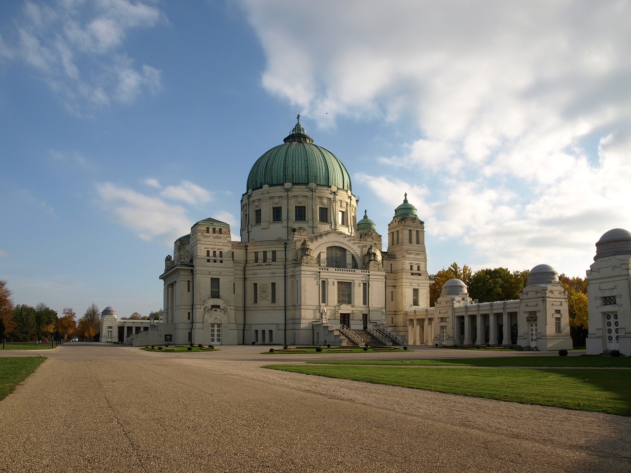 Vienna, Wiener, Centrinės Kapinės, Austria, Kapinės, Bažnyčia, Karl Borromäus, Art Nouveau, Kupolas, Parkas