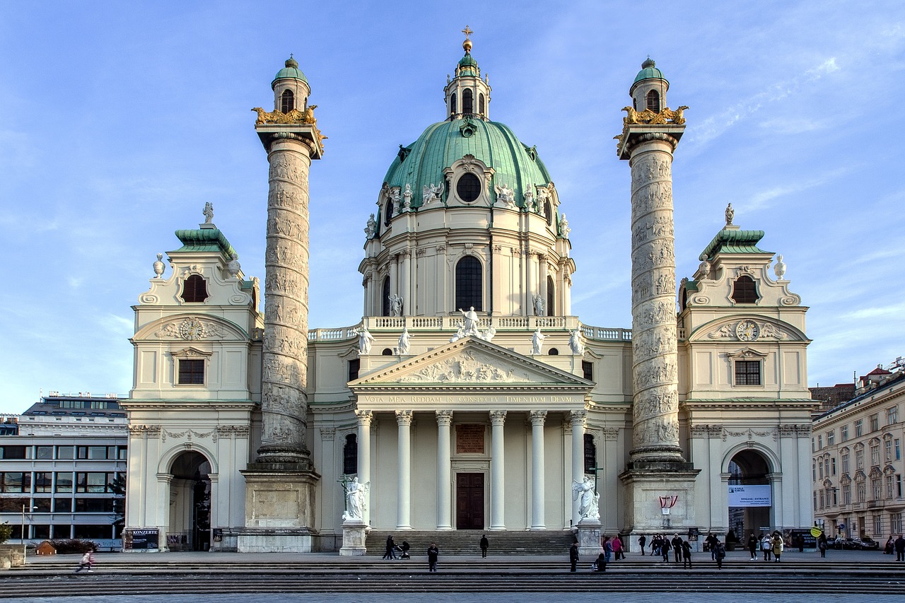 Vienna, Šv. Charleso Bažnyčia, Centro, Bažnyčia, Austria, Charles Aikštė, Nemokamos Nuotraukos,  Nemokama Licenzija